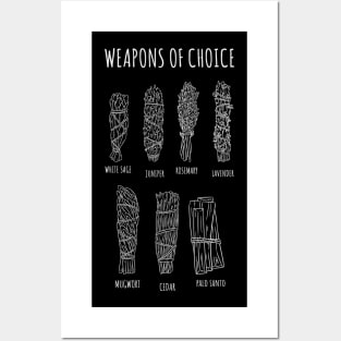 WEAPONS OF CHOICE SMUDGE STICK WITCH DESIGN Posters and Art